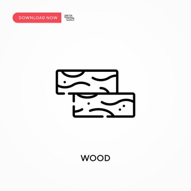 Wood Simple vektör simgesi. Web sitesi veya mobil uygulama için modern, basit düz vektör çizimi