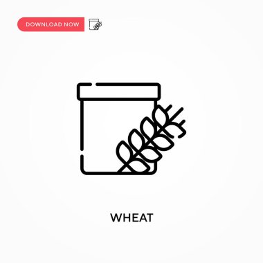 Buğday Basit vektör simgesi. Web sitesi veya mobil uygulama için modern, basit düz vektör çizimi