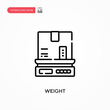 Ağırlık Basit vektör simgesi. Web sitesi veya mobil uygulama için modern, basit düz vektör çizimi