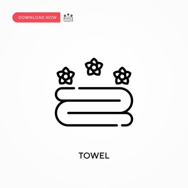Havlu Basit vektör simgesi. Web sitesi veya mobil uygulama için modern, basit düz vektör çizimi