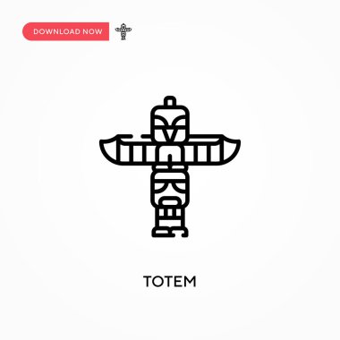 Totem Basit vektör simgesi. Web sitesi veya mobil uygulama için modern, basit düz vektör çizimi