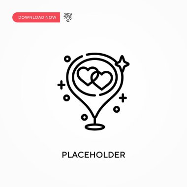 Yer Tutucu Basit vektör simgesi. Web sitesi veya mobil uygulama için modern, basit düz vektör çizimi