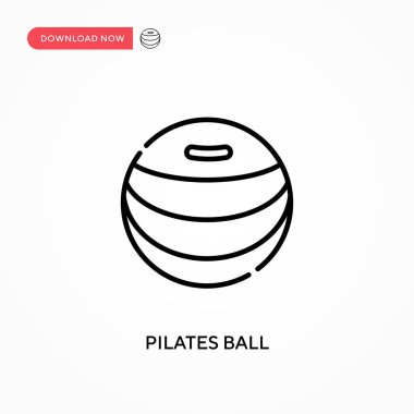 Pilates topu basit vektör simgesi. Web sitesi veya mobil uygulama için modern, basit düz vektör çizimi