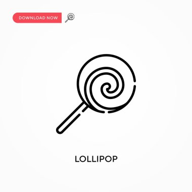Lolipop Basit vektör simgesi. Web sitesi veya mobil uygulama için modern, basit düz vektör çizimi