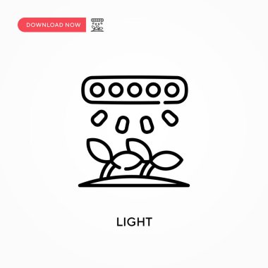 Basit Işık vektör simgesi. Web sitesi veya mobil uygulama için modern, basit düz vektör çizimi