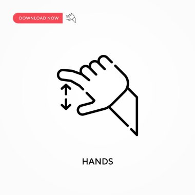 Eller basit vektör simgesi. Web sitesi veya mobil uygulama için modern, basit düz vektör çizimi