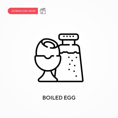 Haşlanmış yumurta basit vektör ikonu. Web sitesi veya mobil uygulama için modern, basit düz vektör çizimi