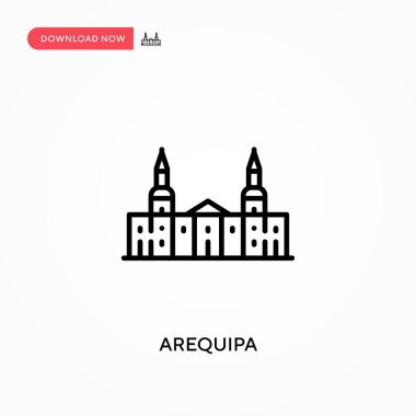 Arequipa Basit vektör simgesi. Web sitesi veya mobil uygulama için modern, basit düz vektör çizimi