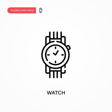 Basit vektör simgesini izle. Web sitesi veya mobil uygulama için modern, basit düz vektör çizimi