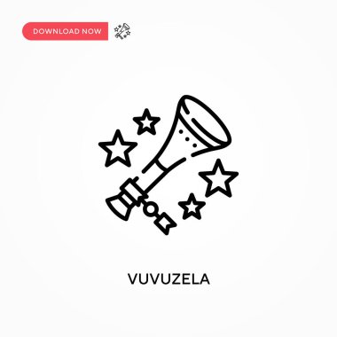 Vuvuzela Basit vektör simgesi. Web sitesi veya mobil uygulama için modern, basit düz vektör çizimi