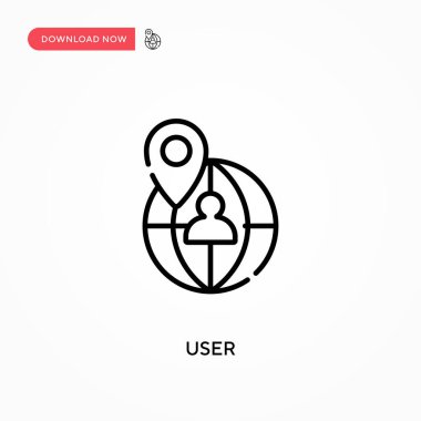 Kullanıcı Basit vektör simgesi. Web sitesi veya mobil uygulama için modern, basit düz vektör çizimi