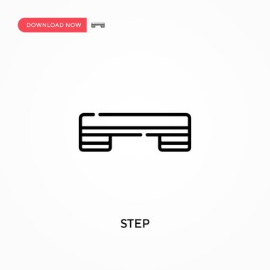 Adım Basit vektör simgesi. Web sitesi veya mobil uygulama için modern, basit düz vektör çizimi