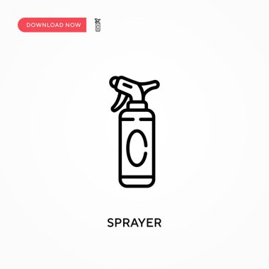 Sprey Basit vektör simgesi. Web sitesi veya mobil uygulama için modern, basit düz vektör çizimi