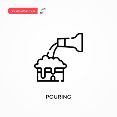 Basit vektör simgesi dökülüyor. Web sitesi veya mobil uygulama için modern, basit düz vektör çizimi