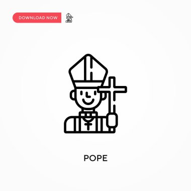 Papa Basit vektör simgesi. Web sitesi veya mobil uygulama için modern, basit düz vektör çizimi