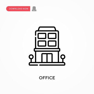 Ofis Basit vektör simgesi. Web sitesi veya mobil uygulama için modern, basit düz vektör çizimi