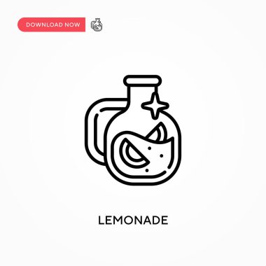 Limonata Basit vektör simgesi. Web sitesi veya mobil uygulama için modern, basit düz vektör çizimi