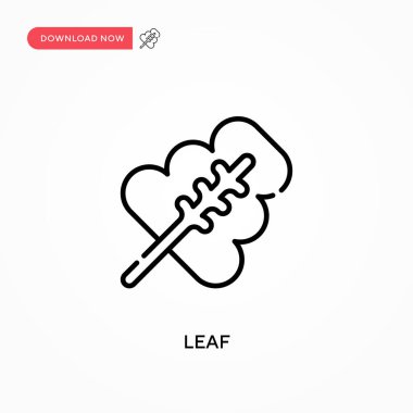 Yaprak Basit vektör simgesi. Web sitesi veya mobil uygulama için modern, basit düz vektör çizimi