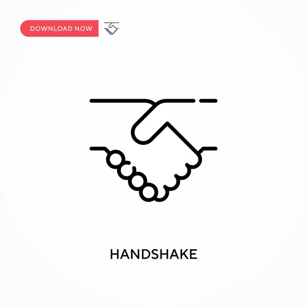 Handshake Ícone Vetorial Simples Ilustração Vetorial Plana Moderna Simples Para — Vetor de Stock