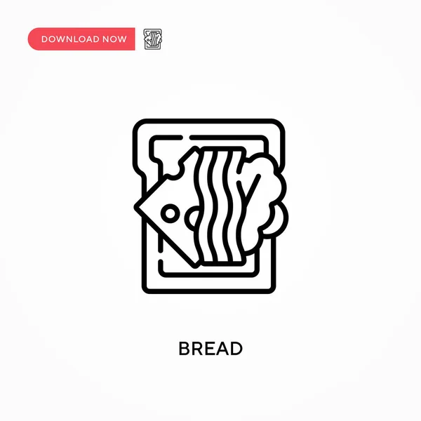 Brot Einfaches Vektorsymbol Moderne Einfache Flache Vektordarstellung Für Website Oder — Stockvektor
