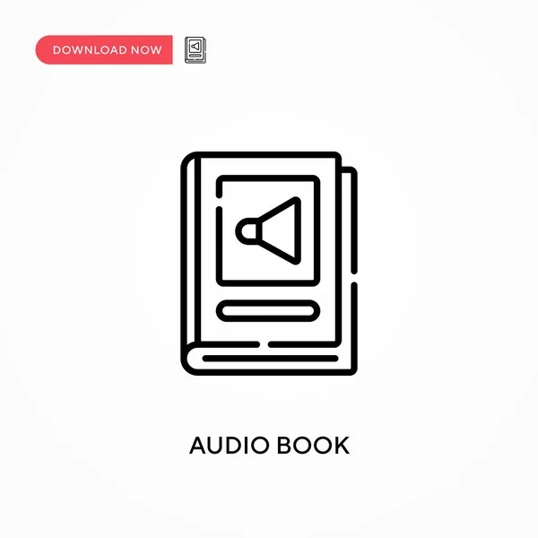 Audio Book Icono Vector Simple Moderno Simple Ilustración Vector Plano — Vector de stock