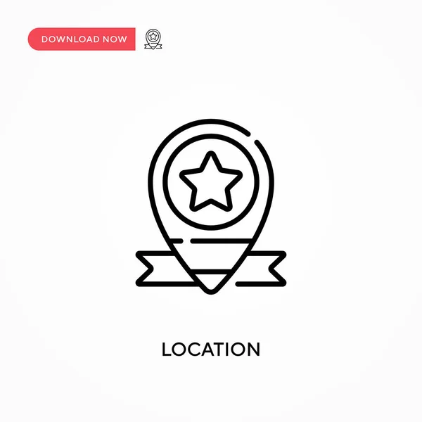 Standort Einfaches Vektor Symbol Moderne Einfache Flache Vektordarstellung Für Website — Stockvektor