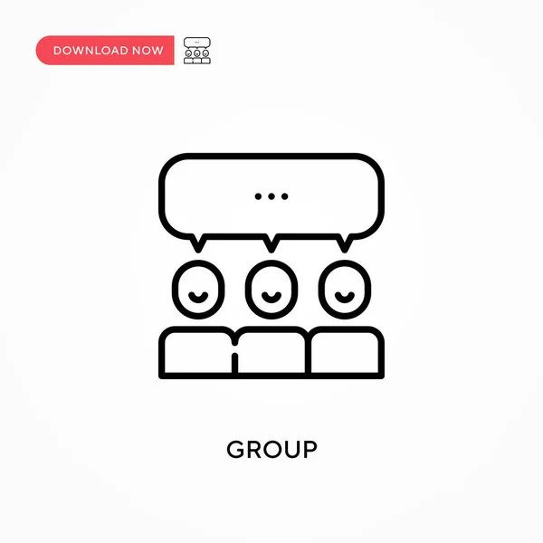 Einfaches Vektorsymbol Gruppieren Moderne Einfache Flache Vektordarstellung Für Website Oder — Stockvektor