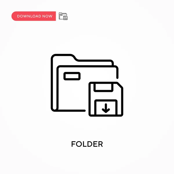 Folder Eenvoudige Vector Icoon Moderne Eenvoudige Platte Vectorillustratie Voor Website — Stockvector