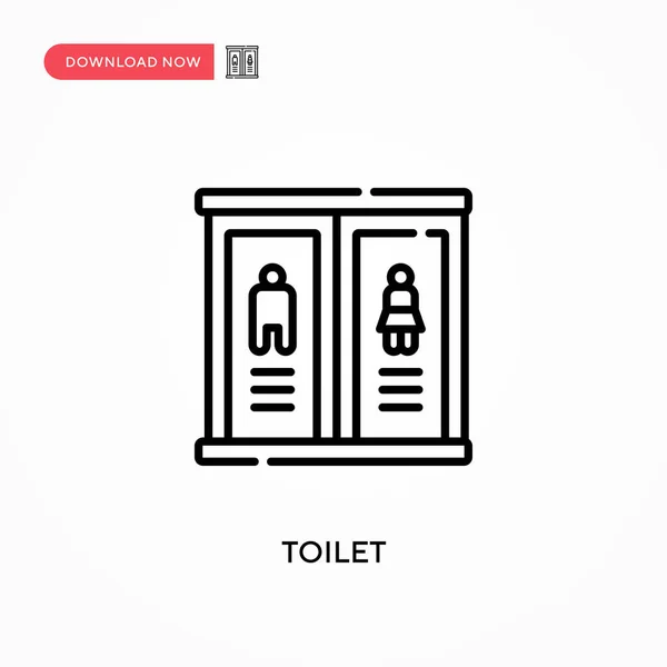 Иконка Вектора Toilet Simple Современная Простая Векторная Иллюстрация Веб Сайта — стоковый вектор