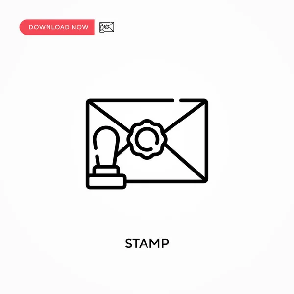 Stamp Simple Vector Icon 사이트나 모바일 현대의 — 스톡 벡터