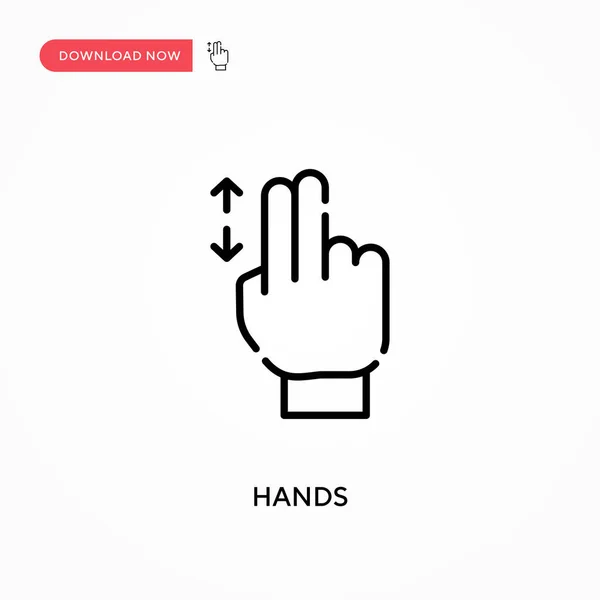Руки Простой Векторный Значок Современная Простая Векторная Иллюстрация Веб Сайта — стоковый вектор