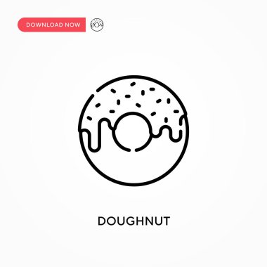 Çörek basit vektör ikonu. Web sitesi veya mobil uygulama için modern, basit düz vektör çizimi