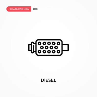 Dizel Basit vektör simgesi. Web sitesi veya mobil uygulama için modern, basit düz vektör çizimi