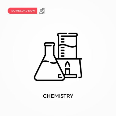 Kimya basit vektör simgesi. Web sitesi veya mobil uygulama için modern, basit düz vektör çizimi