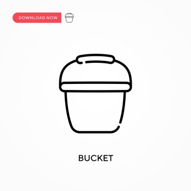 Kova Basit vektör simgesi. Web sitesi veya mobil uygulama için modern, basit düz vektör çizimi