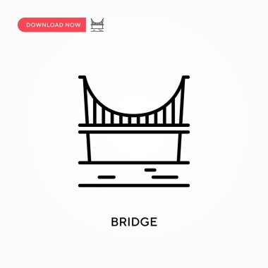 Köprü basit vektör simgesi. Web sitesi veya mobil uygulama için modern, basit düz vektör çizimi