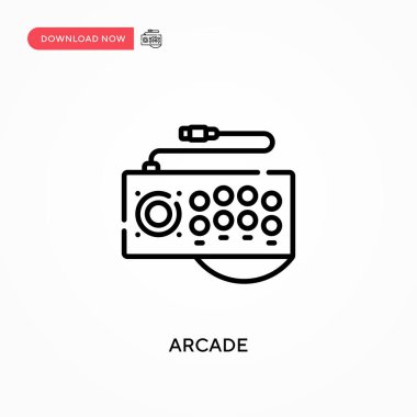 Arcade Basit vektör simgesi. Web sitesi veya mobil uygulama için modern, basit düz vektör çizimi