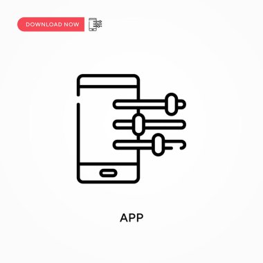 Uygulama Basit vektör simgesi. Web sitesi veya mobil uygulama için modern, basit düz vektör çizimi