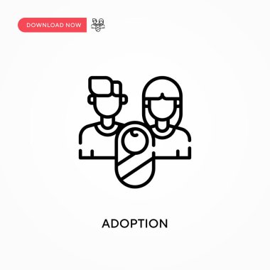 Evlat edinme basit vektör simgesi. Web sitesi veya mobil uygulama için modern, basit düz vektör çizimi