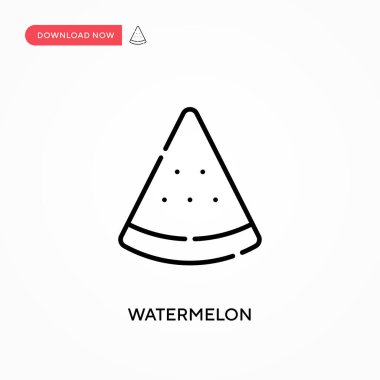 Karpuz basit vektör simgesi. Web sitesi veya mobil uygulama için modern, basit düz vektör çizimi