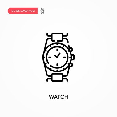 Basit vektör simgesini izle. Web sitesi veya mobil uygulama için modern, basit düz vektör çizimi