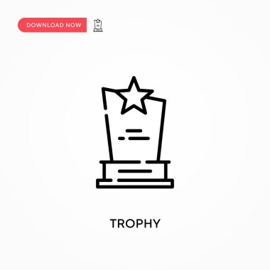 Kupa basit vektör simgesi. Web sitesi veya mobil uygulama için modern, basit düz vektör çizimi