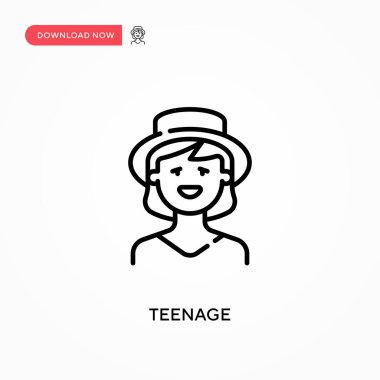 Basit Gençlik vektör simgesi. Web sitesi veya mobil uygulama için modern, basit düz vektör çizimi