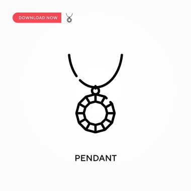 Kolye Basit vektör simgesi. Web sitesi veya mobil uygulama için modern, basit düz vektör çizimi