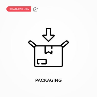 Basit vektör simgesi paketleniyor. Web sitesi veya mobil uygulama için modern, basit düz vektör çizimi