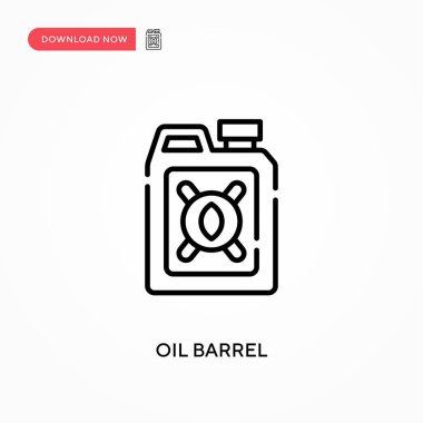 Petrol varili basit vektör simgesi. Web sitesi veya mobil uygulama için modern, basit düz vektör çizimi