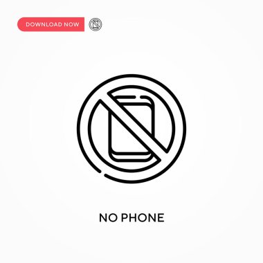 Telefon basit vektör simgesi yok. Web sitesi veya mobil uygulama için modern, basit düz vektör çizimi