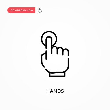 Eller basit vektör simgesi. Web sitesi veya mobil uygulama için modern, basit düz vektör çizimi