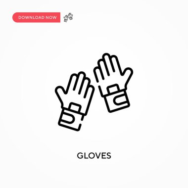 Eldivenler basit vektör simgesi. Web sitesi veya mobil uygulama için modern, basit düz vektör çizimi