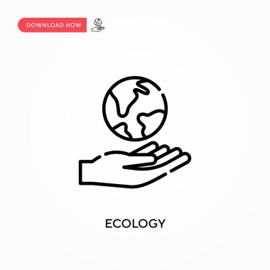 Ekoloji basit vektör simgesi. Web sitesi veya mobil uygulama için modern, basit düz vektör çizimi